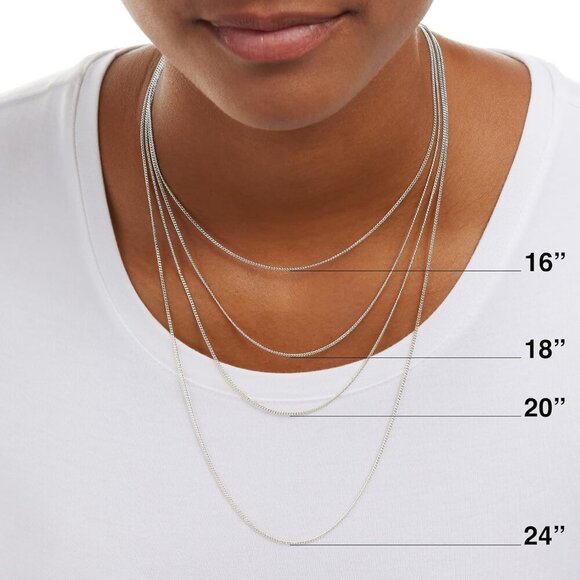Sterling Silver Thin 0.8mm Box Chain Necklace | Available in Yellow Gold or Silv - Picture 4 of 5